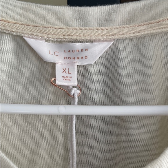 LC Lauren Conrad Cream Drawstring Sweatshirt - Picture 3 of 5